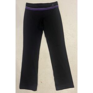 Adidas ClimaLite Leggings Pants Stretch Womens Size Medium Black Purple